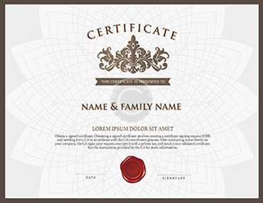 certificate sample