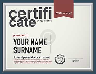 certificate sample